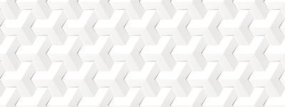 Плитка белая Волнорезы с 3D эффектом, серия 83176